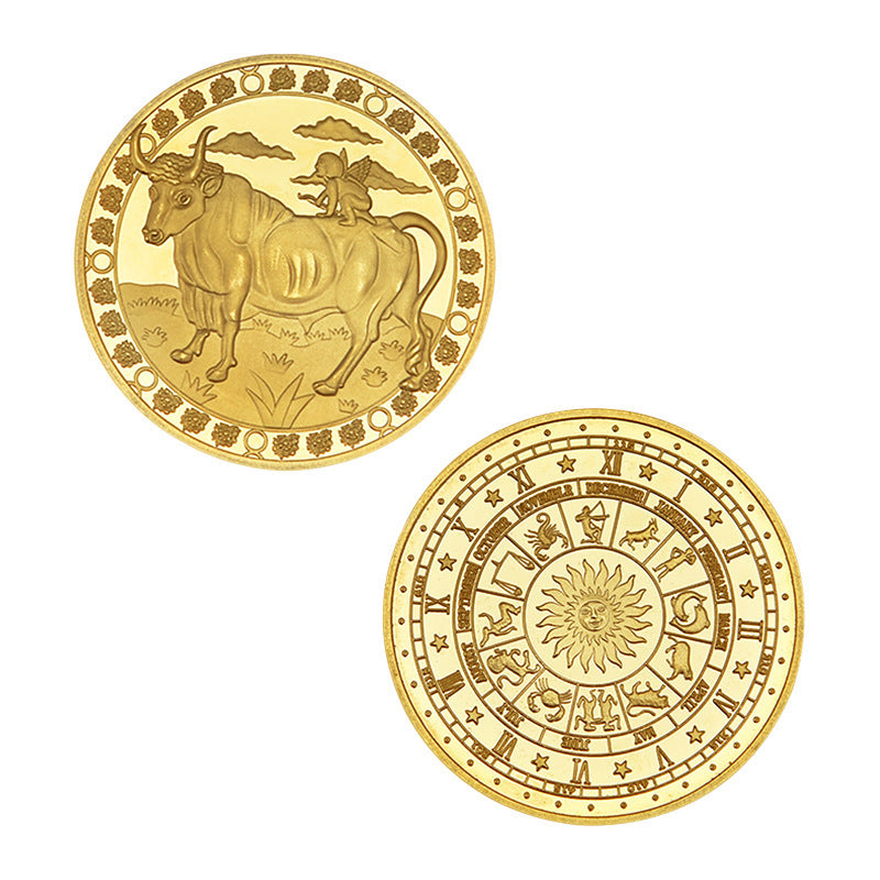 Commemorative Gold 12 Constellation Commemorative Coin Metal Crafts