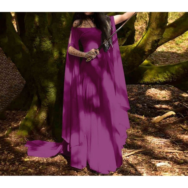 Fairy Dress Medieval Viking Long Sleeve Dress