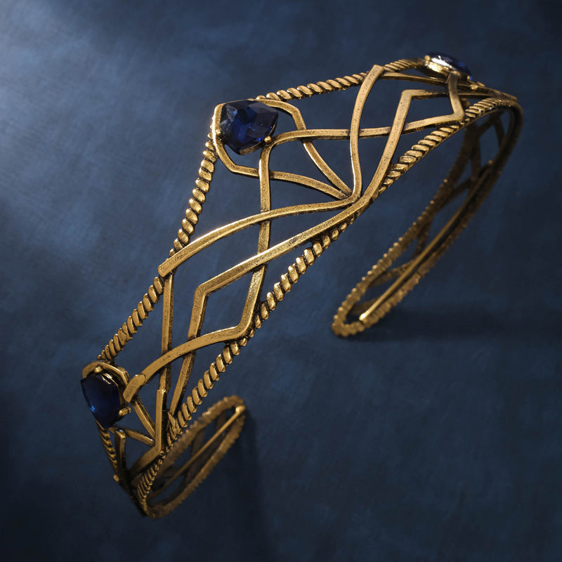 Rhinestone Wedding Headdress Alloy Colorful Crystals Geometric Headband Crystal Ornament