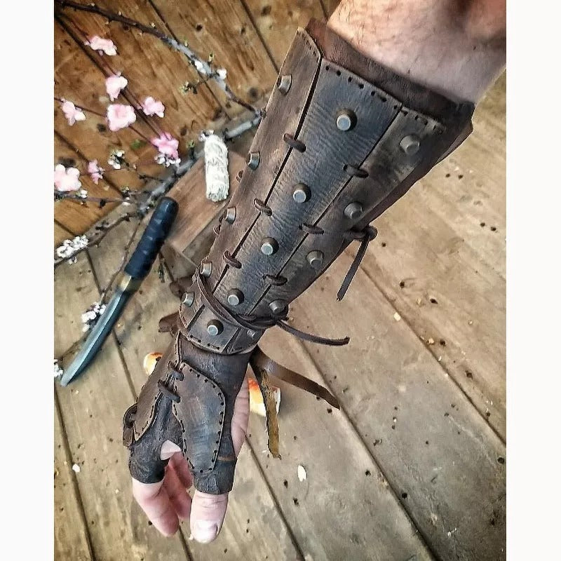 Riveted Renaissance Leather Gauntlet
