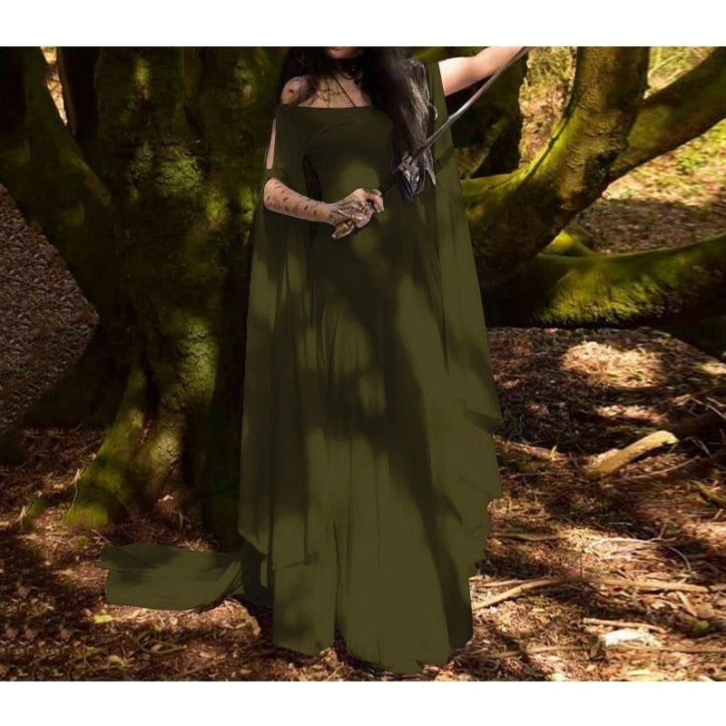 Fairy Dress Medieval Viking Long Sleeve Dress