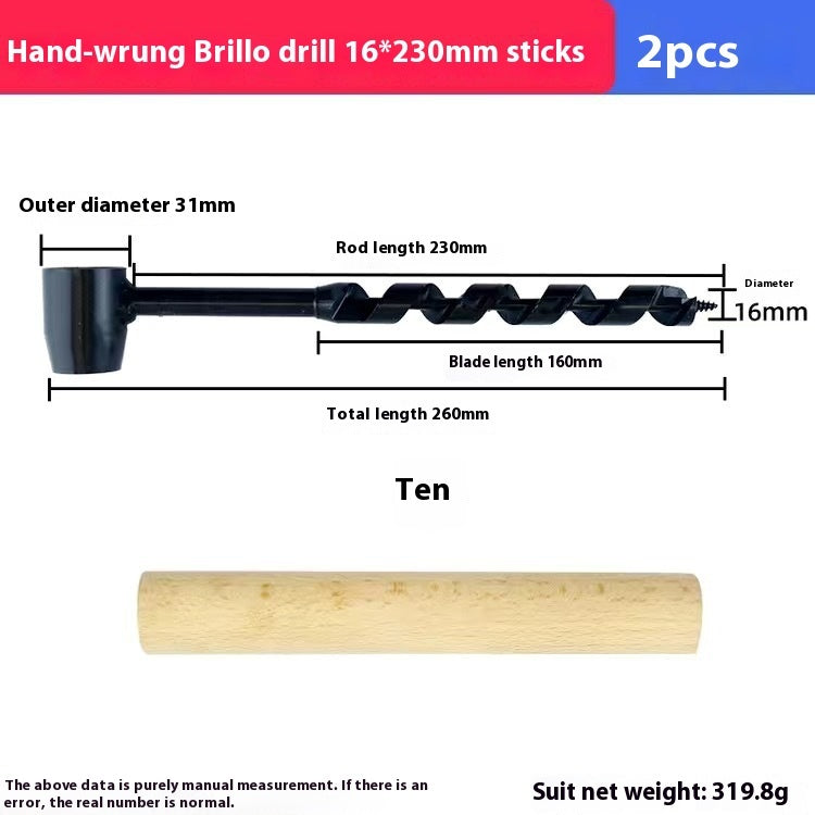Tree Board Multifunctional Hand Carpentry Drill