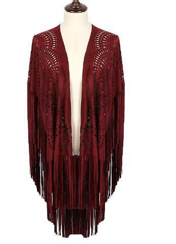 Summer New Women's Blouse Tassel Shawl Cloak