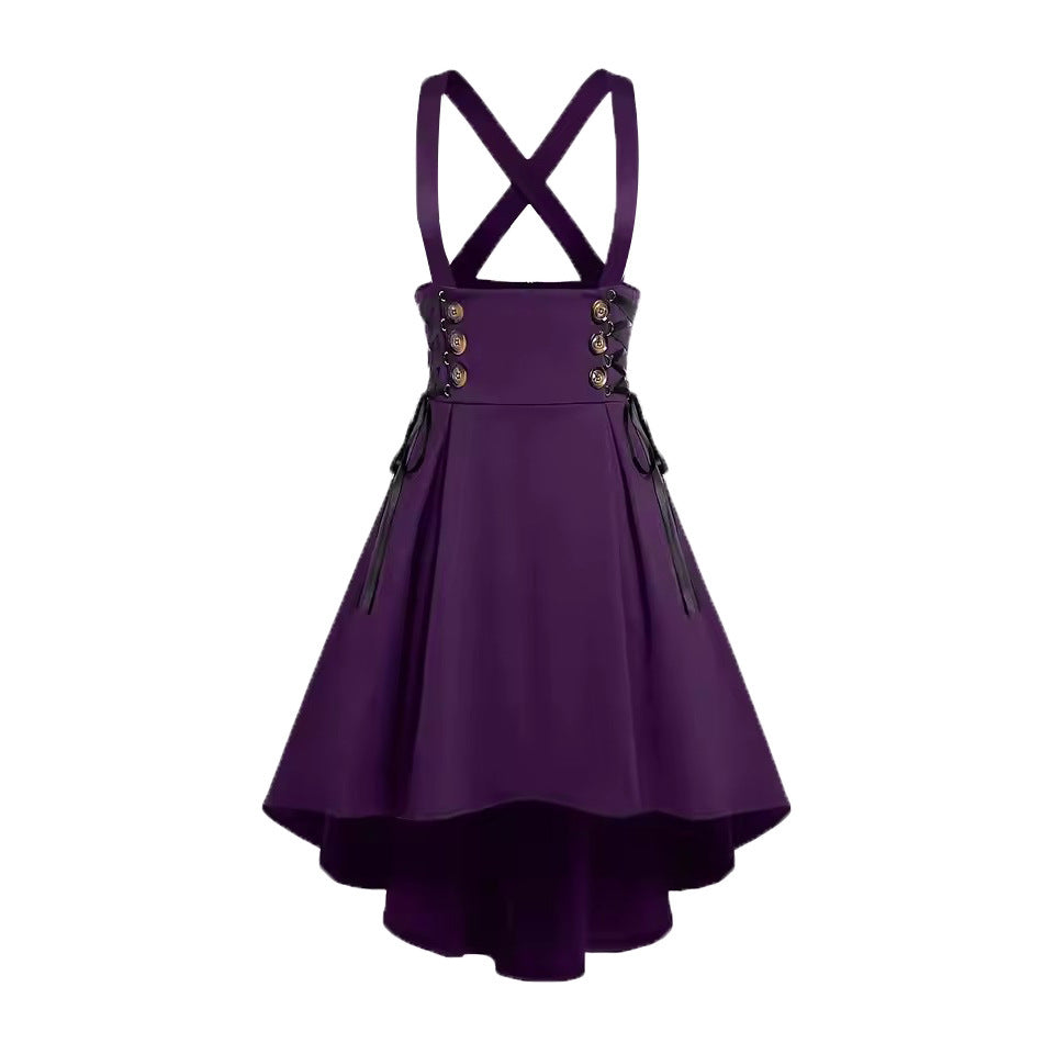 Women's Fashion Irregular With Personality Suspender Skirt