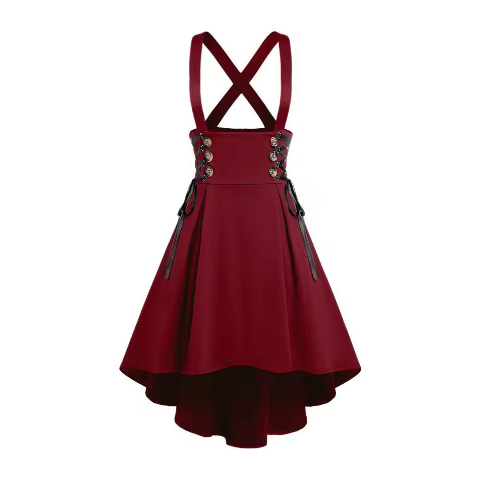 Women's Fashion Irregular With Personality Suspender Skirt