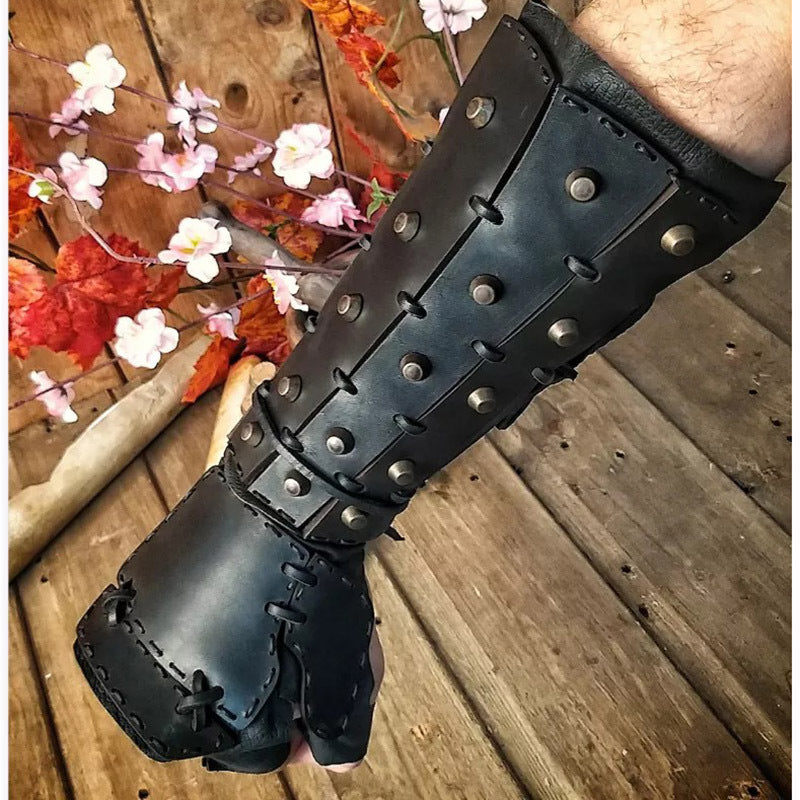 Riveted Renaissance Leather Gauntlet