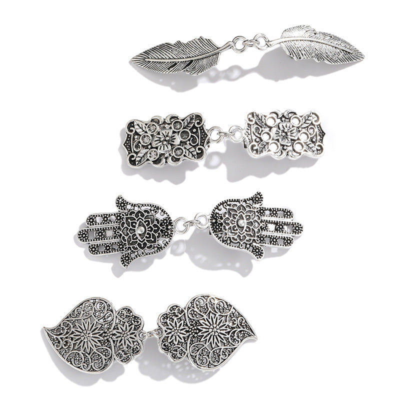 European And American Retro Shawl Neckline Clip