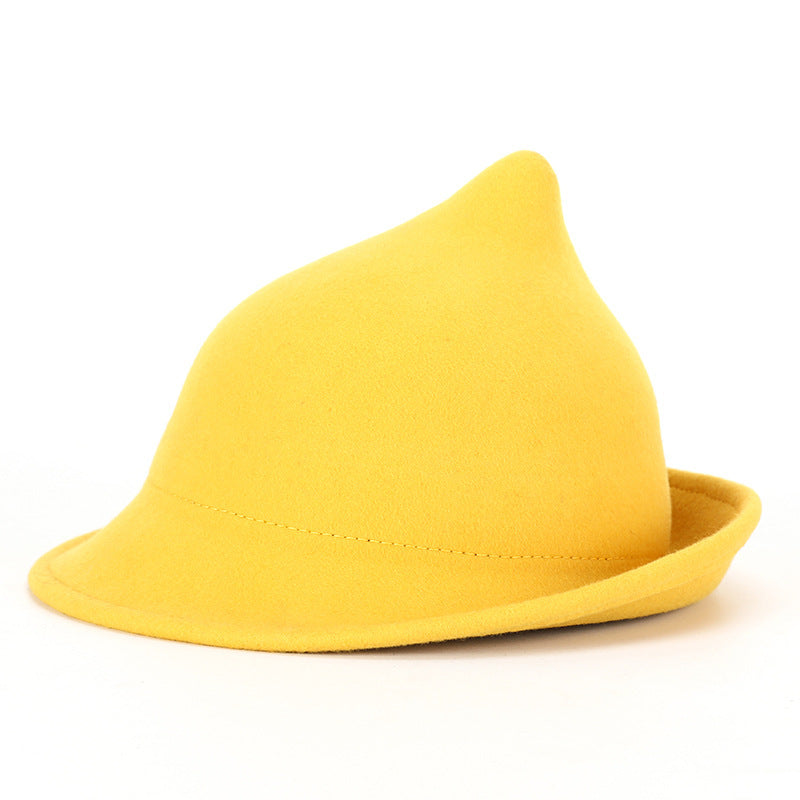 Fashion Personality Curling Wool Witch Hat