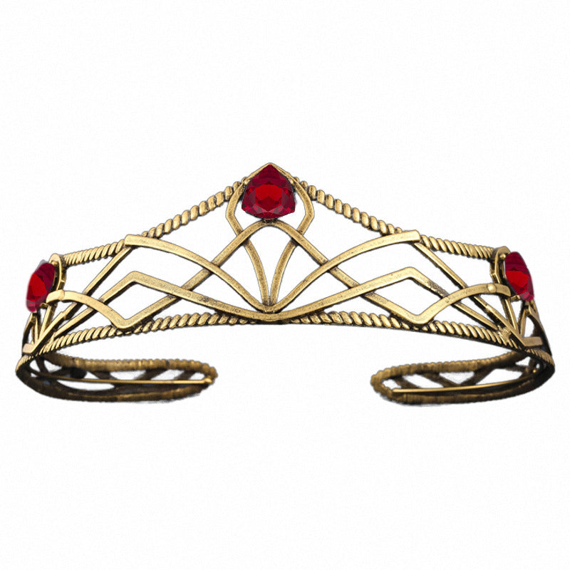 Rhinestone Wedding Headdress Alloy Colorful Crystals Geometric Headband Crystal Ornament