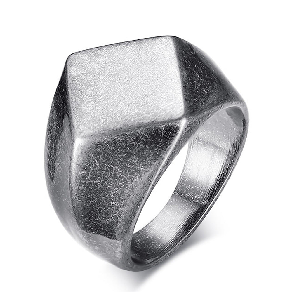 Simple And Stylish Personality Rhombus Vintage Ring