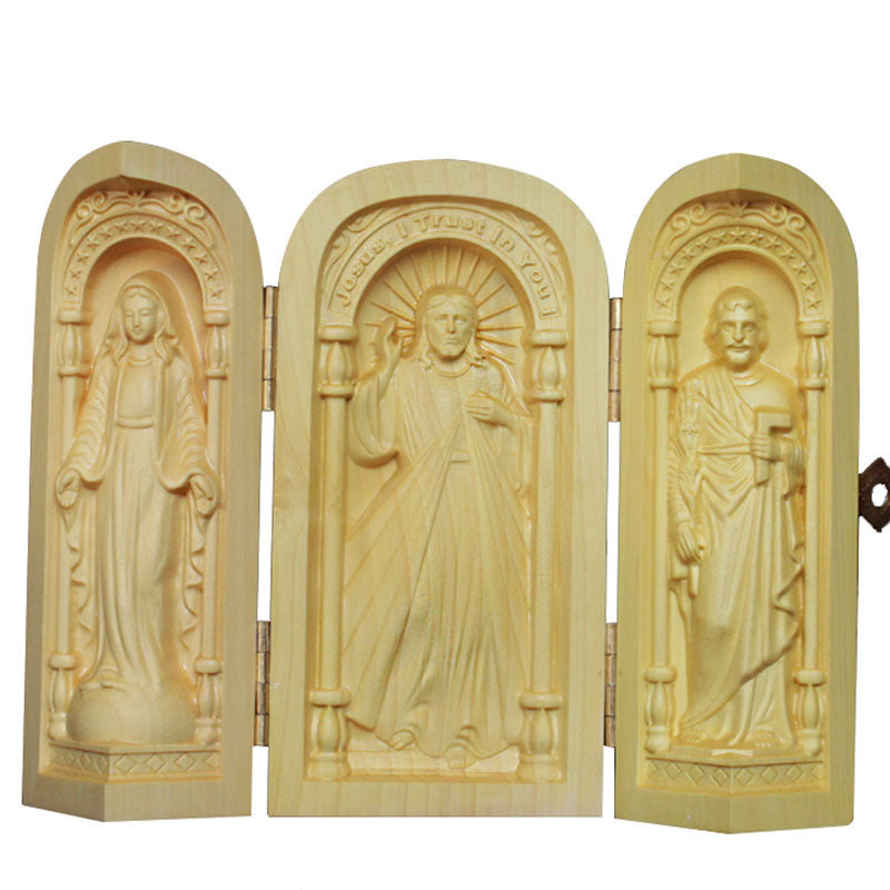 Catholic Holy Relic Wood Carving Craft Ornament