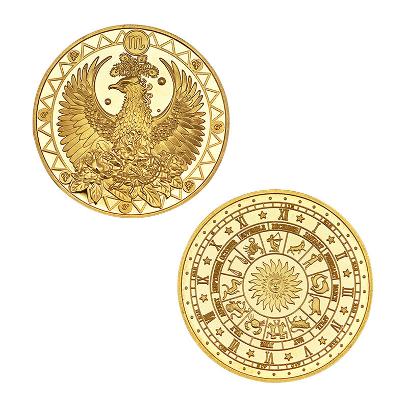 Commemorative Gold 12 Constellation Commemorative Coin Metal Crafts