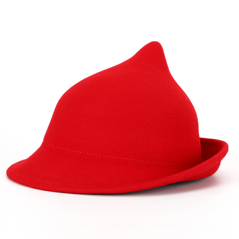 Fashion Personality Curling Wool Witch Hat