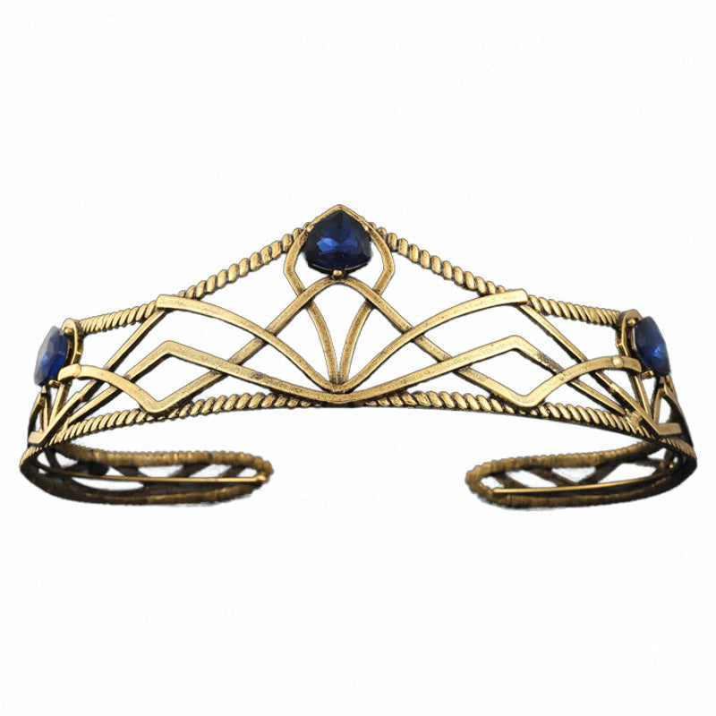 Rhinestone Wedding Headdress Alloy Colorful Crystals Geometric Headband Crystal Ornament